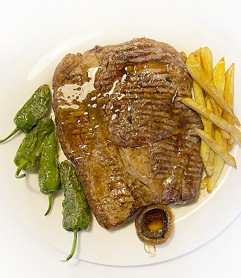 GRILLED SAYAGO CHOP STEAK ACCOMPANIED WITH SIDE DISH