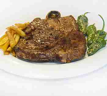 GRILLED SAYAGO T-BONE STEAK ACCOMPANIED WITH SIDE DISH